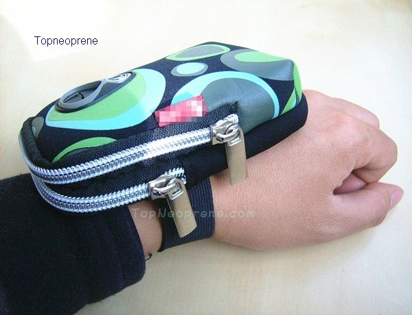 Neoprene forearm sport cell phone case pouch