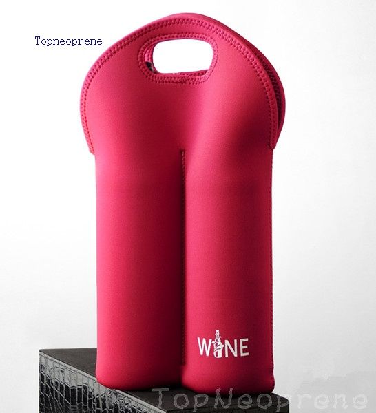 Promotional two bottle wine carrier tote bag