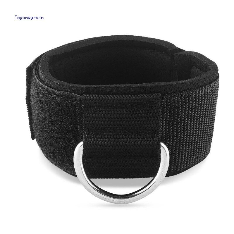 Gym Ankle Straps Double D-Ring Adjustable Neoprene Padded Cuffs